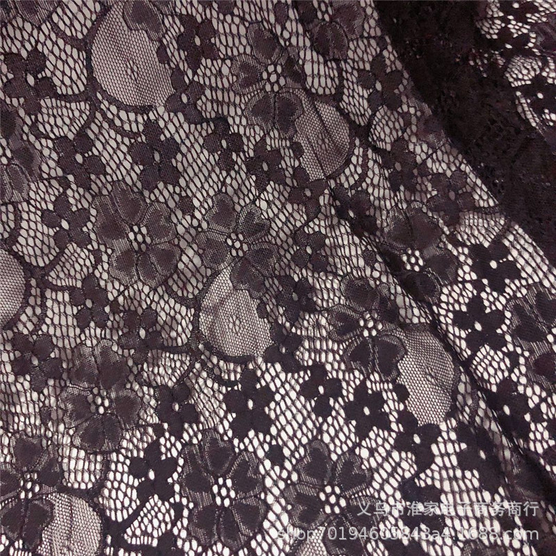 Factory direct sales of brocade lace fabric, elastic leaf flower fabric, lace clothing and dresses, soft and comfortable pic 5