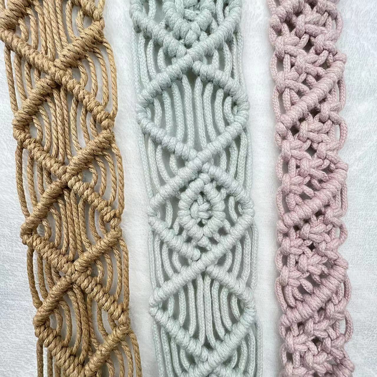 蜡绳编织复古民族风女士腰带 圆形日字扣连衣裙百搭镂空手工编织详情7