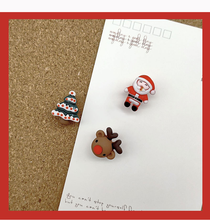 Creative Santa Claus cork nails, ins cute cartoon reindeer picture nails, decorative photo wall nails, message board nails pic 4