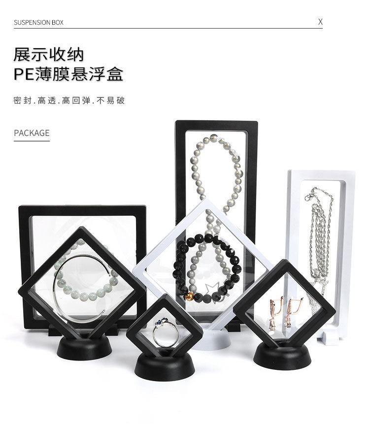 Suspended box, wearable armor box, necklace bracelet box, handchain box, jewelry box, packaging box, transparent film jewelry box pic 3