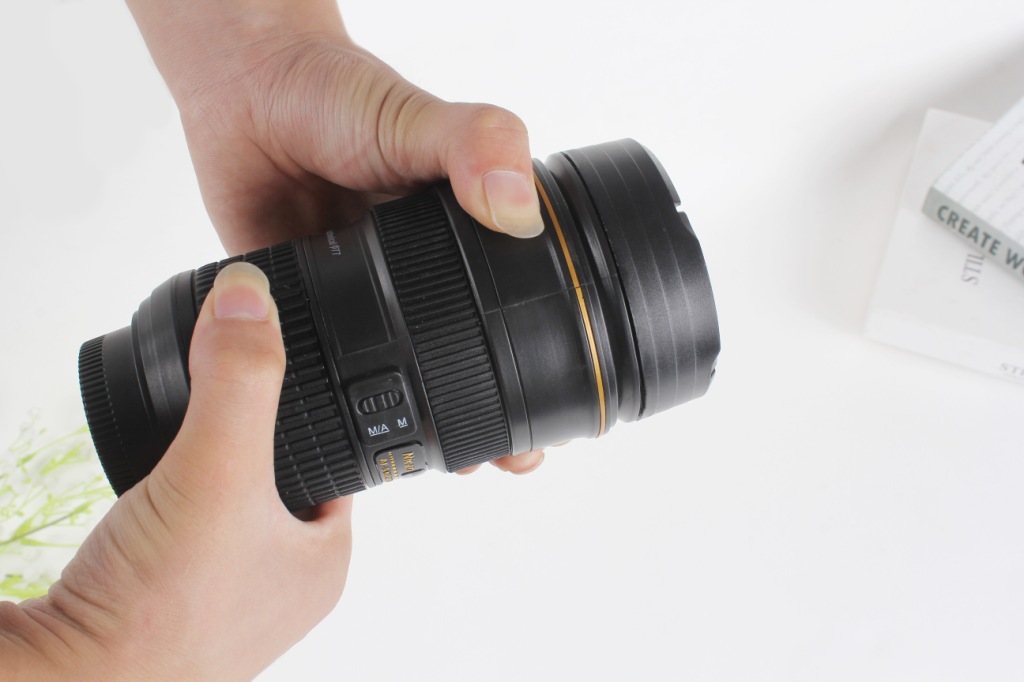 Simulated Nican telescopic lens cup, single-lens reflex camera water cup, food-grade material, portable and personalized water cup pic 12