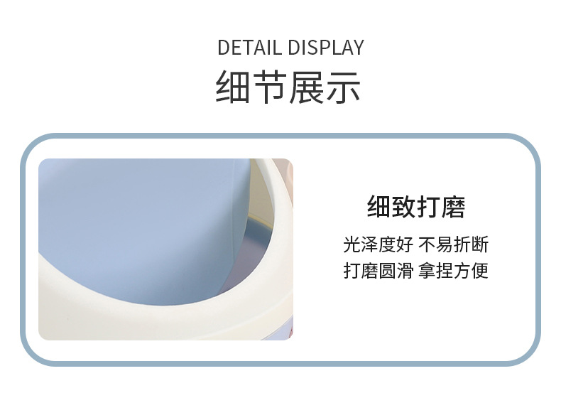 桌面垃圾桶小巧可爱迷你创意卡通多功能笔筒家用塑料送DIY贴纸详情3