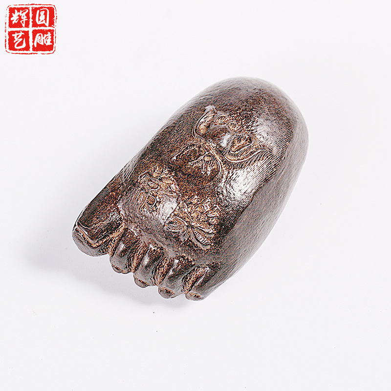 【月销十万】黑檀 染色狮子印章抓周官印把件文玩木质工艺品摆件详情15