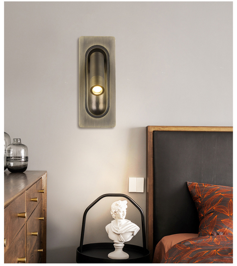 Built-in hotel bedside wall lamp, Vienna built-in magnetic reading lamp, all-season high-end wall lamp, Atour new style pic 10
