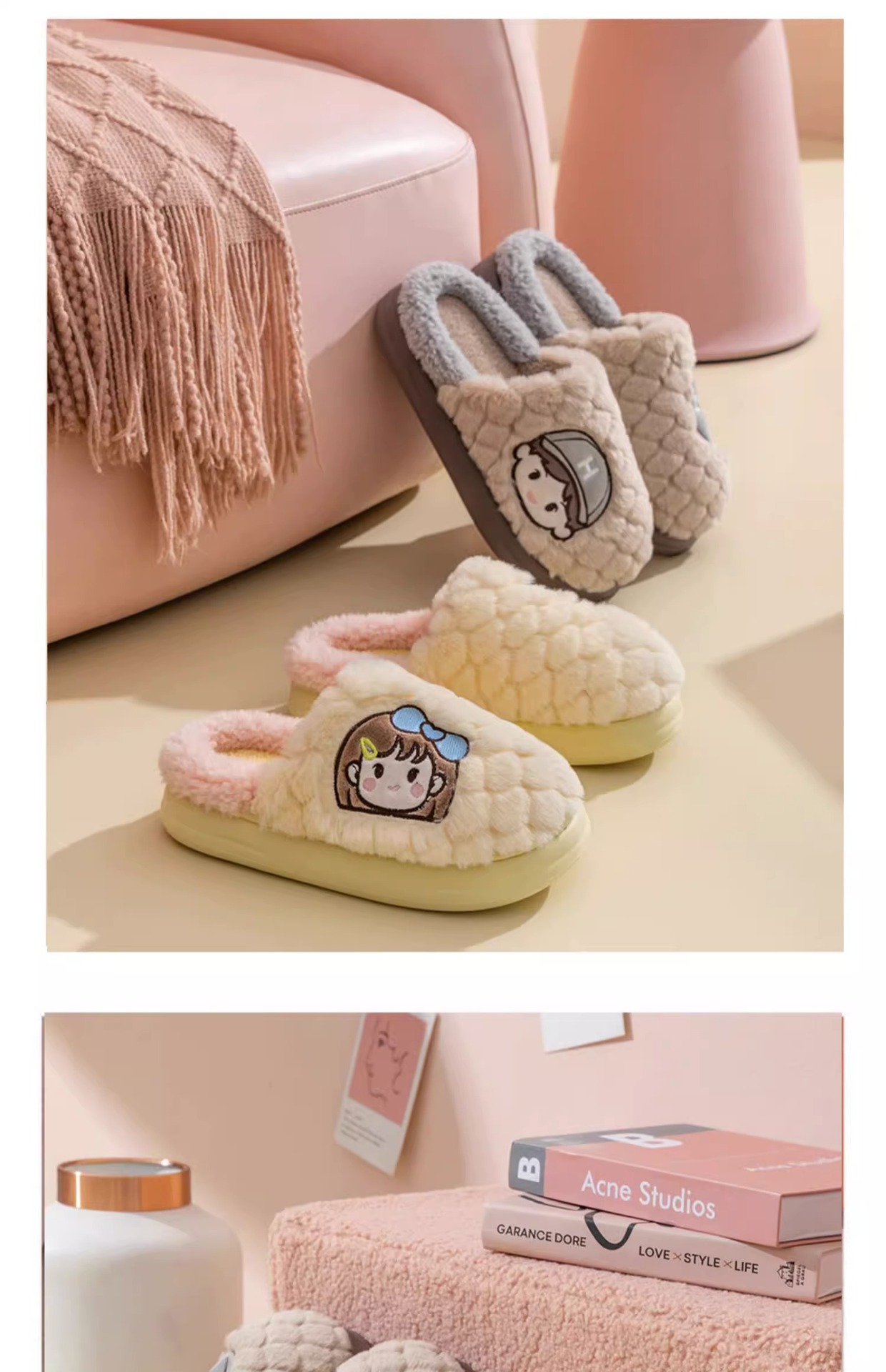 棉拖鞋女士秋冬季家居室内2023新款厚底保暖防滑居家用情侣拖鞋男详情15