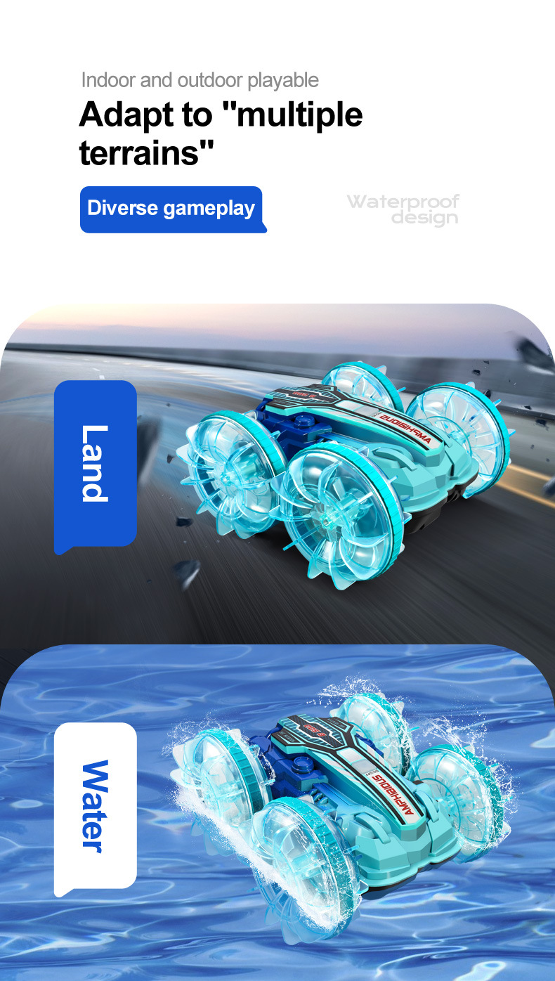 跨境热卖儿童遥控双面特技车充电款手势感应水陆两栖汽车玩具批发详情19