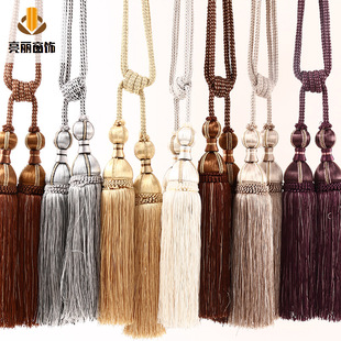 现货供应 亮丽窗饰花边 包丝绒珠窗帘花边 窗帘辅料 厂家直供详情4