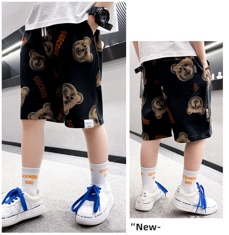 The 2022 new summer loose and stylish cotton capri shorts for boys are a trend of casual summer pants for middle-aged children pic 109