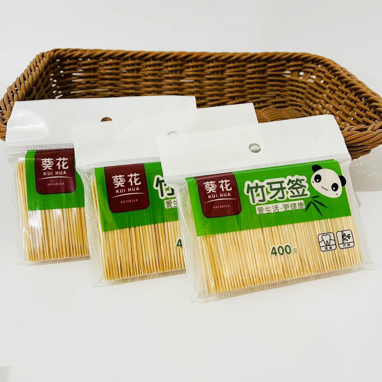 1669 Household creative disposable sharp double-headed toothpicks in a bag, portable bamboo toothpicks for hotels and restaurants pic 3