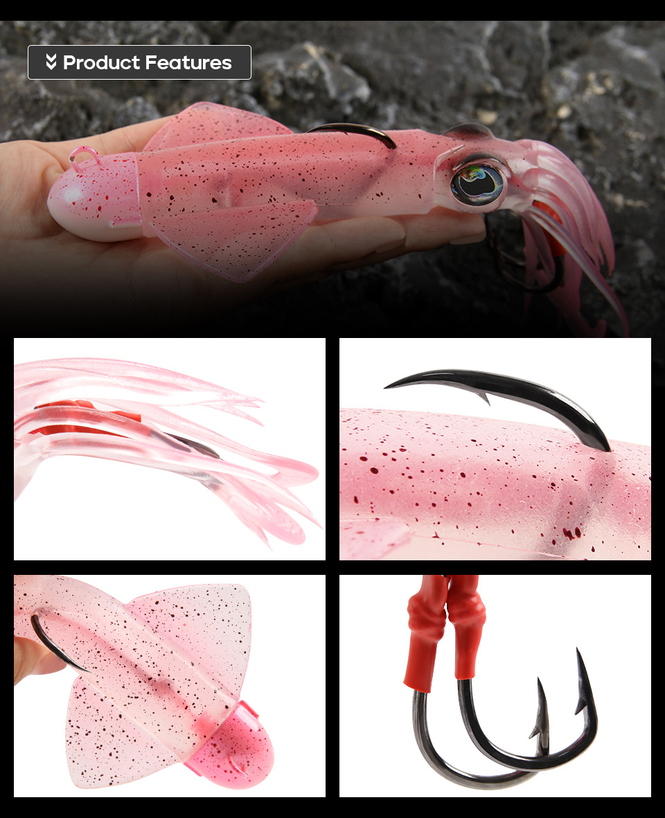 2025新款深海鱿鱼夜光UV路亚假饵大型VIB金枪GT石斑鱼饵海钓渔具详情4