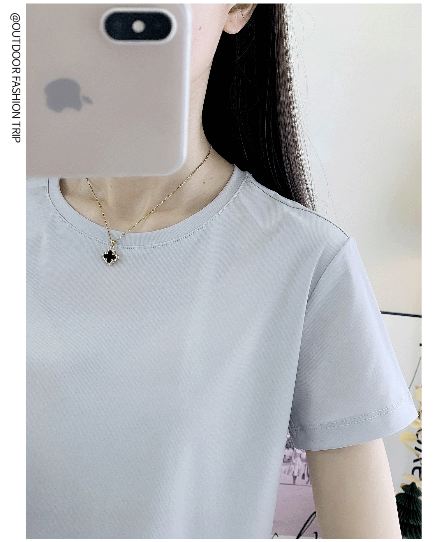 速干衣女短袖冰丝快干衣服批发户外运动跑步快干透气圆领t恤衫男详情27