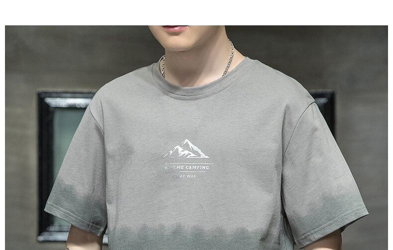 短袖t恤男士夏季新款潮牌ins休闲半袖体恤衫火山岩印花男装上衣服详情29