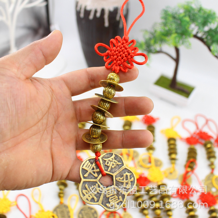 Genuine copper coins, Arhat beads, Five Emperors coins, copper coins, woven Five Emperors coins, pendants, copper coin craftsmanship, hanging signs, and Eight Trigrams plate manufacturers pic 10