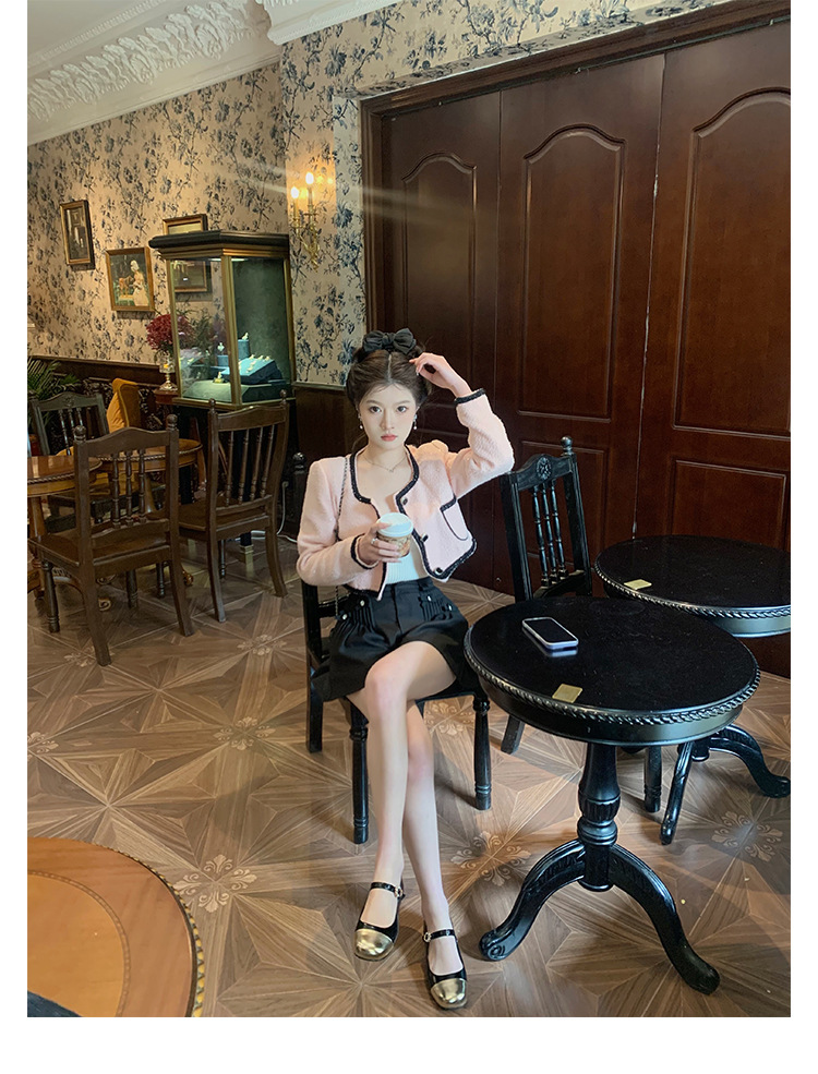 百搭时装真皮女鞋春秋小香风气质单鞋子法式玛丽珍鞋女高跟鞋粗跟详情50