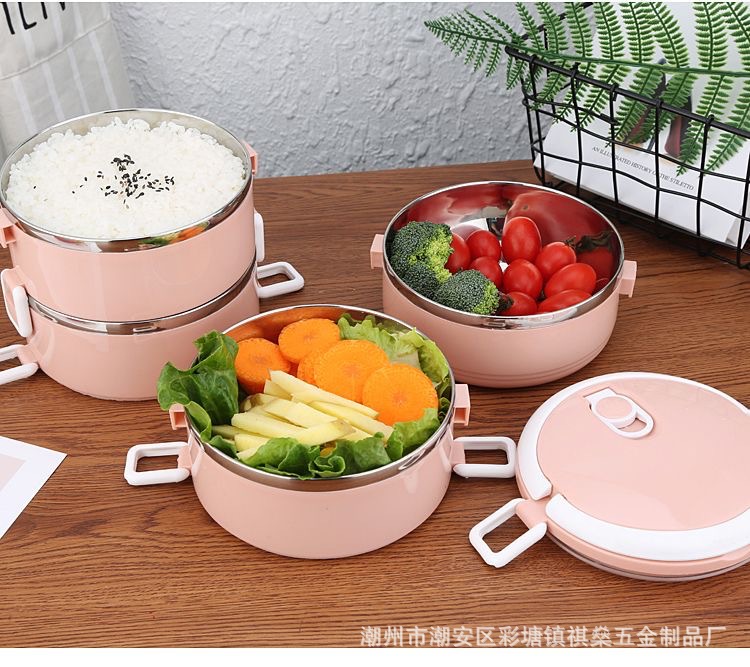 不锈钢学生上班族便当盒保温饭盒创意保温桶大容量便携详情14