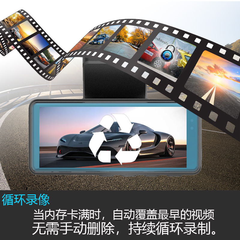3.19-inch high-definition dashcam, WIFI wireless, mobile phone interconnection, dual-lens dual-recording for car, cross-border wholesale pic 6