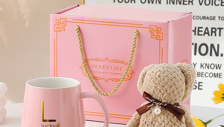 Dragon Boat Festival cup, towel, souvenir set, ceramic cup with lid and spoon, opening gift mug, high appearance level pic 16