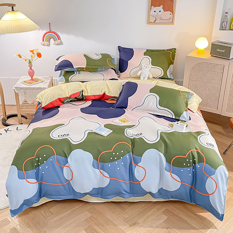 Wholesale of new all-cotton four-piece sets, frosted thickened pure cotton bed sheets, bed covers, three-piece sets, gifts, and bedding on consignment pic 21