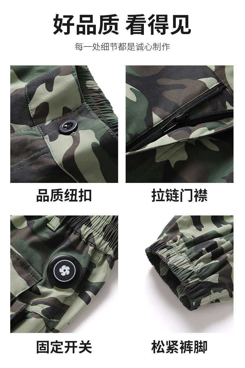 夏季新款降温防暑空调裤户外高温制冷带风扇工装裤劳保电焊工作裤详情8