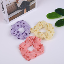 Mesh bun, large intestine circle, ponytail hair tie, fresh and fairy-like ins hair tie, sweet double-layer fabric hair tie wholesale pic 17