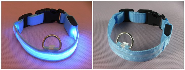 LED dog luminous collar, night-luminous pet collar strap, can be sent in one piece. Wire mesh collar strap, insulating sheet pic 23