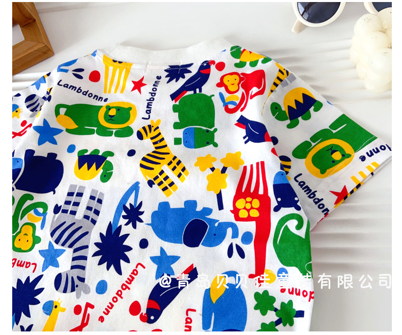 儿童短袖T恤日系Miki夏季薄款2025年女童短袖批发中小童外贸童装详情30