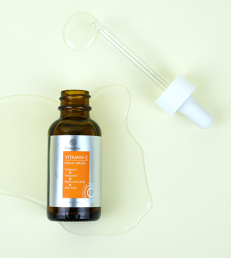 Customized Guanjing Vitamin C serum Full English OEM foreign trade Manufacturer Vitamin C Facail serum pic 7