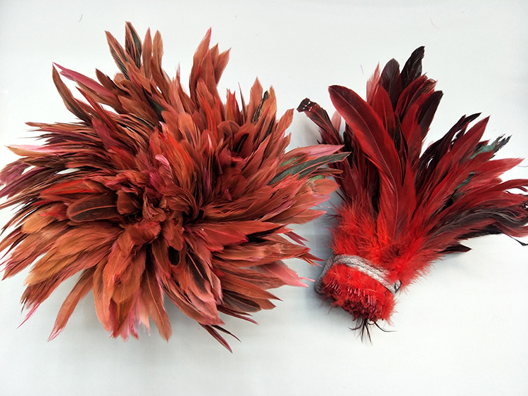 Colorful Feather 5-7 Ziyong Colorful Chicken Feather DIY Mask, Cat Toy Stick toy accessory Feather toy pic 19
