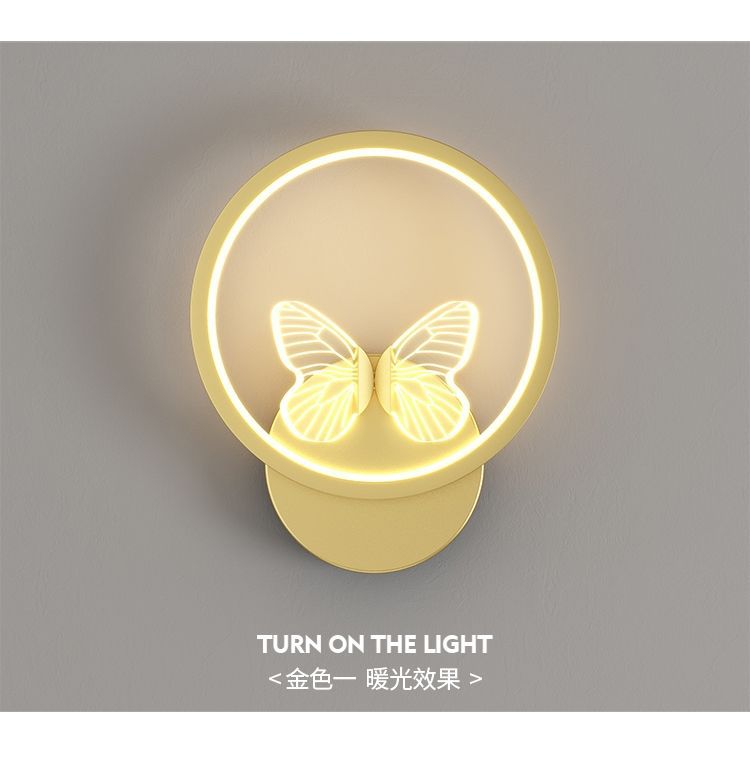 创意儿童墙壁灯北欧卧室床头灯简约现代圆形客厅过道电视背景壁灯详情18