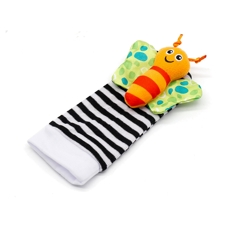 temu拉玛泽婴儿手表带 手腕带 袜子袜套 婴儿手带摇铃袜子一套详情5