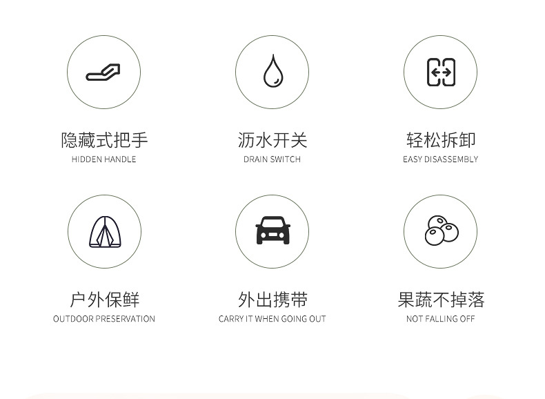 G26沥水篮折叠手柄沥水可开关洗水果篮子厨房神器洗菜篮滤水盆保鲜盒详情3