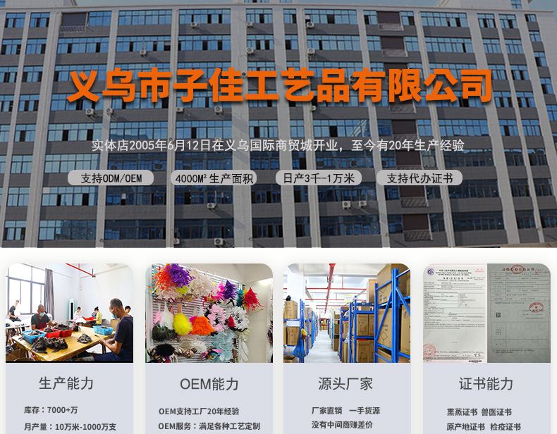 厂家现货鸵鸟毛30-35cm彩色羽毛婚礼装饰插花舞台服装婚庆指引详情7