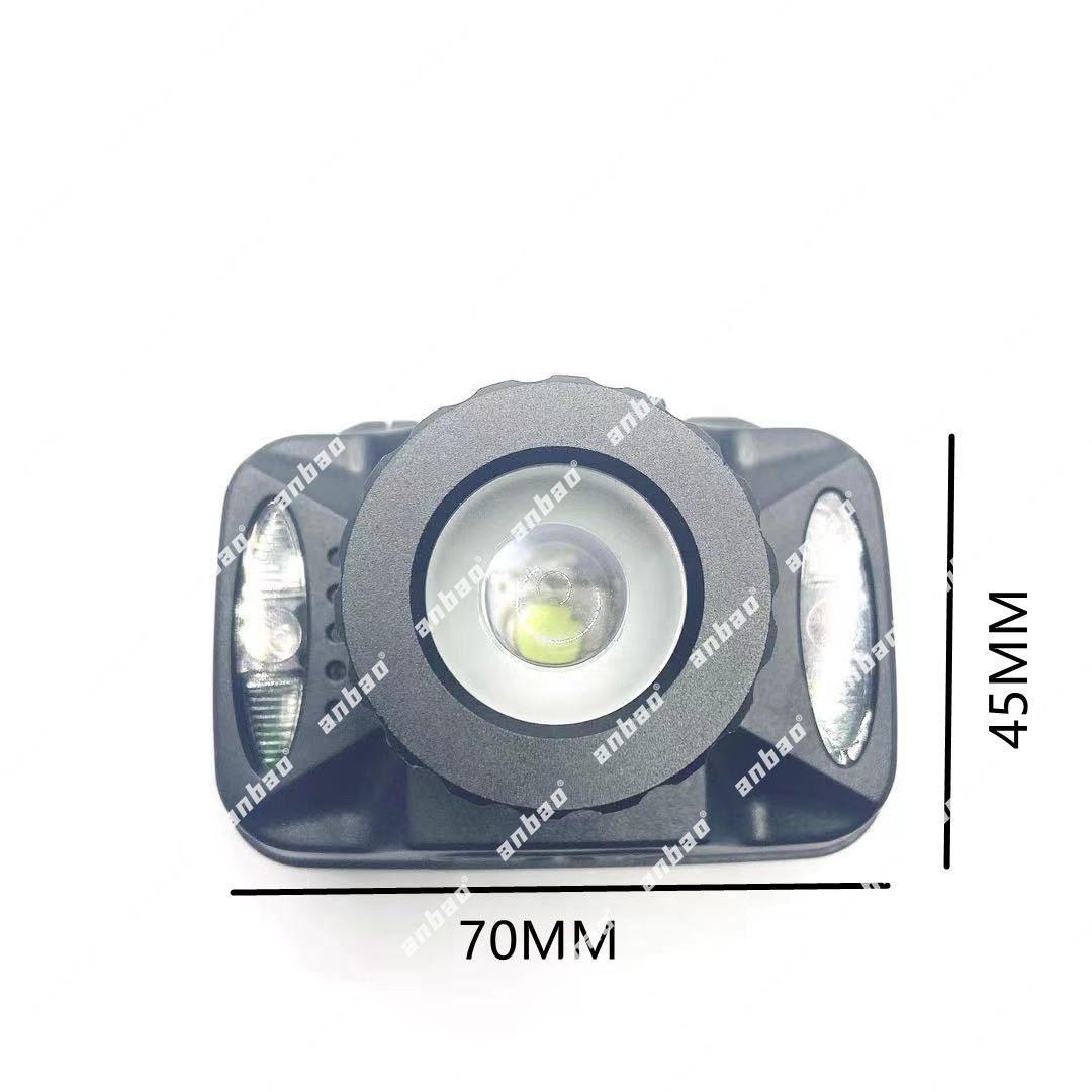 The new cross-border P50 zoom sensor headlamp USB charging head with red light outdoor camping waterproof mountain climbing night running light pic 3
