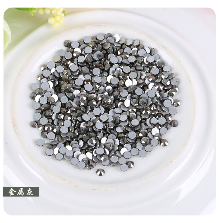 厂家直销平底水钻 水晶玻璃钻 美甲贴钻 diy手机壳材料 整包批发详情27