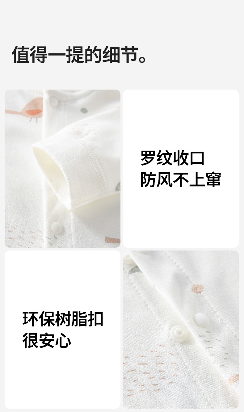婴儿衣服纯棉a类男女宝宝春秋爬服0-1安阳婴童装春夏新生儿连体衣详情7