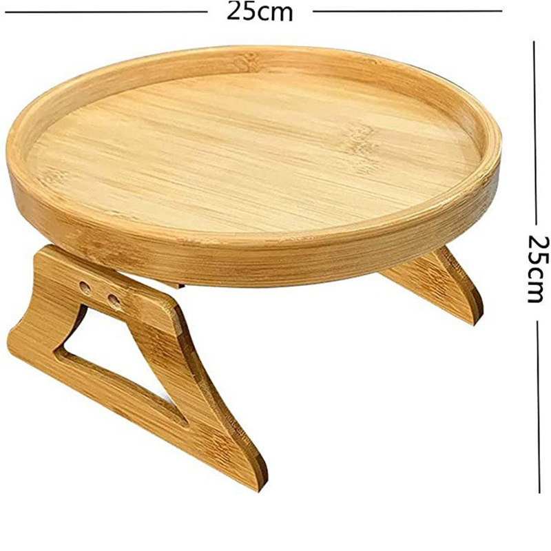 The wooden sofa armrest tray is a foldable sofa disc pic 8