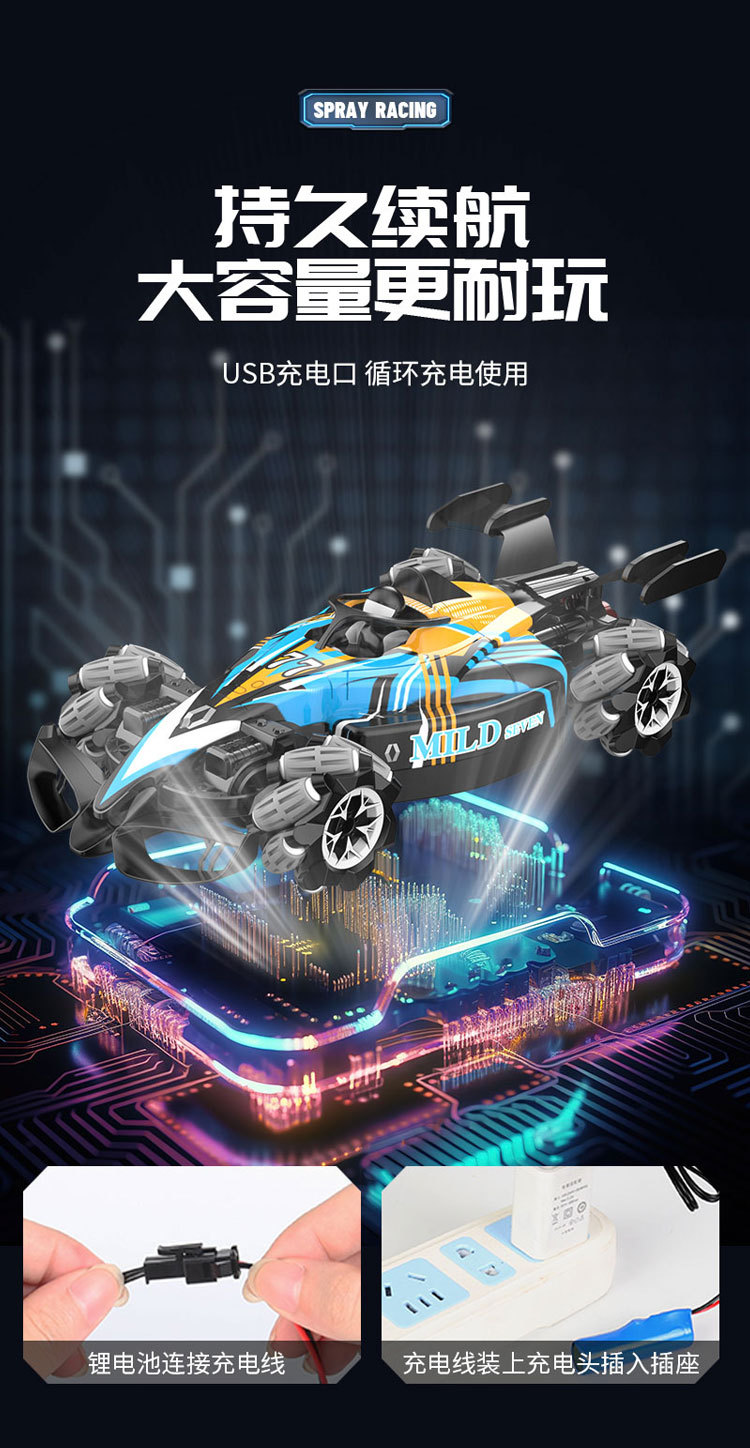 Gestos transfronterizos sensor rc coche de control remoto rc racing quad drift fórmula 1 coche de pulverización niños juguetes pic 14