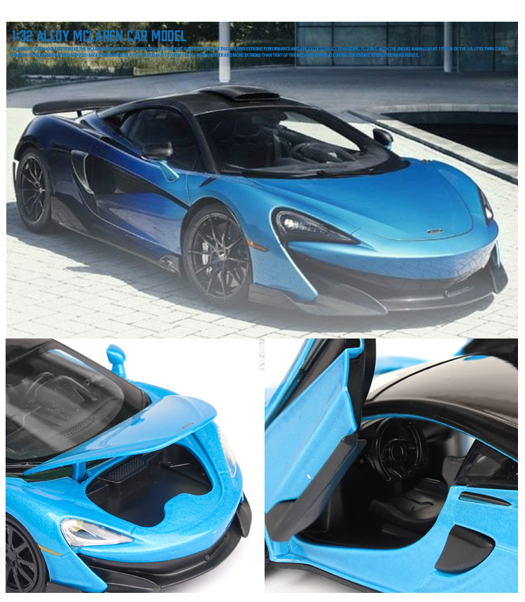 (коробки) имитация 1-32 mclaren 600LT с акустическим светом открывает двери для детских спортивных автомобилей pic 6