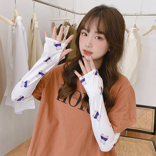 印花卡通驱蚊冰袖女韩国儿童夏季户外冰丝防晒袖套可爱护臂防晒袖详情8