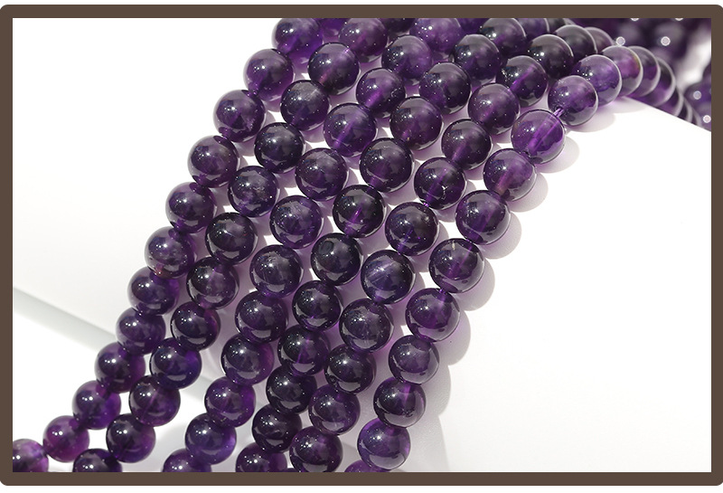 Natural amethyst round beads and loose beads DIY handcrafted fashionable ethnic style bracelet and beaded jewelry accessories. Large quantities are available with discounts pic 8