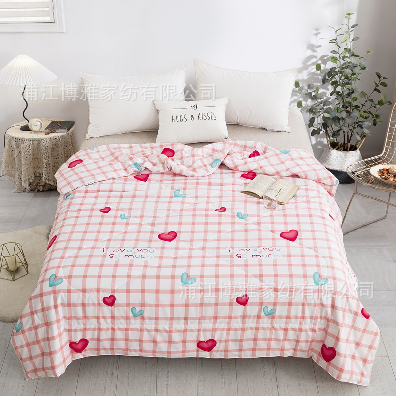 Wholesale of new Korean washable cotton summer quilts, summer air-conditioned quilts, washable summer cooling quilts, gift bed sheets, double thin quilts pic 12