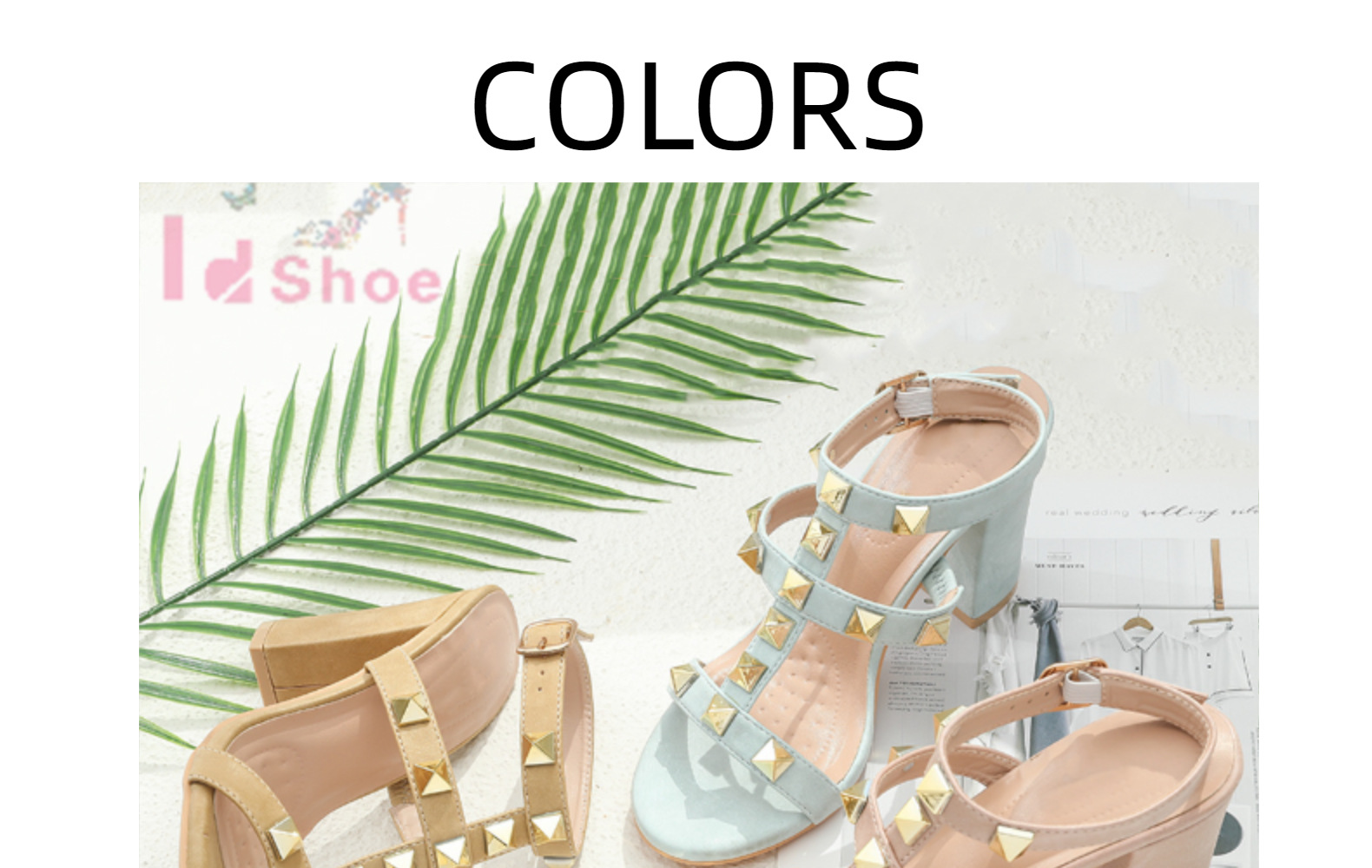 复古高跟凉鞋广州女鞋粗跟中跟一字带铆钉鞋子女新款高跟鞋工艺鞋详情11