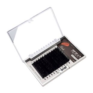 Korean eyelash extensions, soft eyelash implants, 12 rows of straight curly hair, 0.10 thickness, available in black or brown pic 12