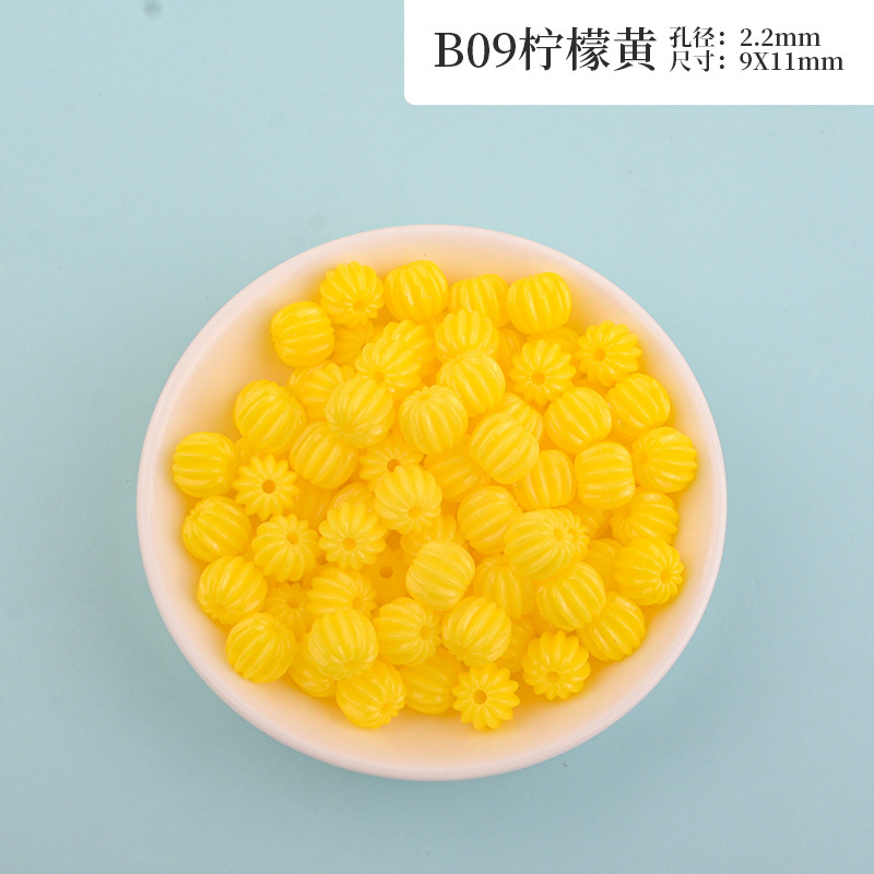 New macaron-colored camellia beads perforated solid rose loose beads diy beading material resin accessories pic 15