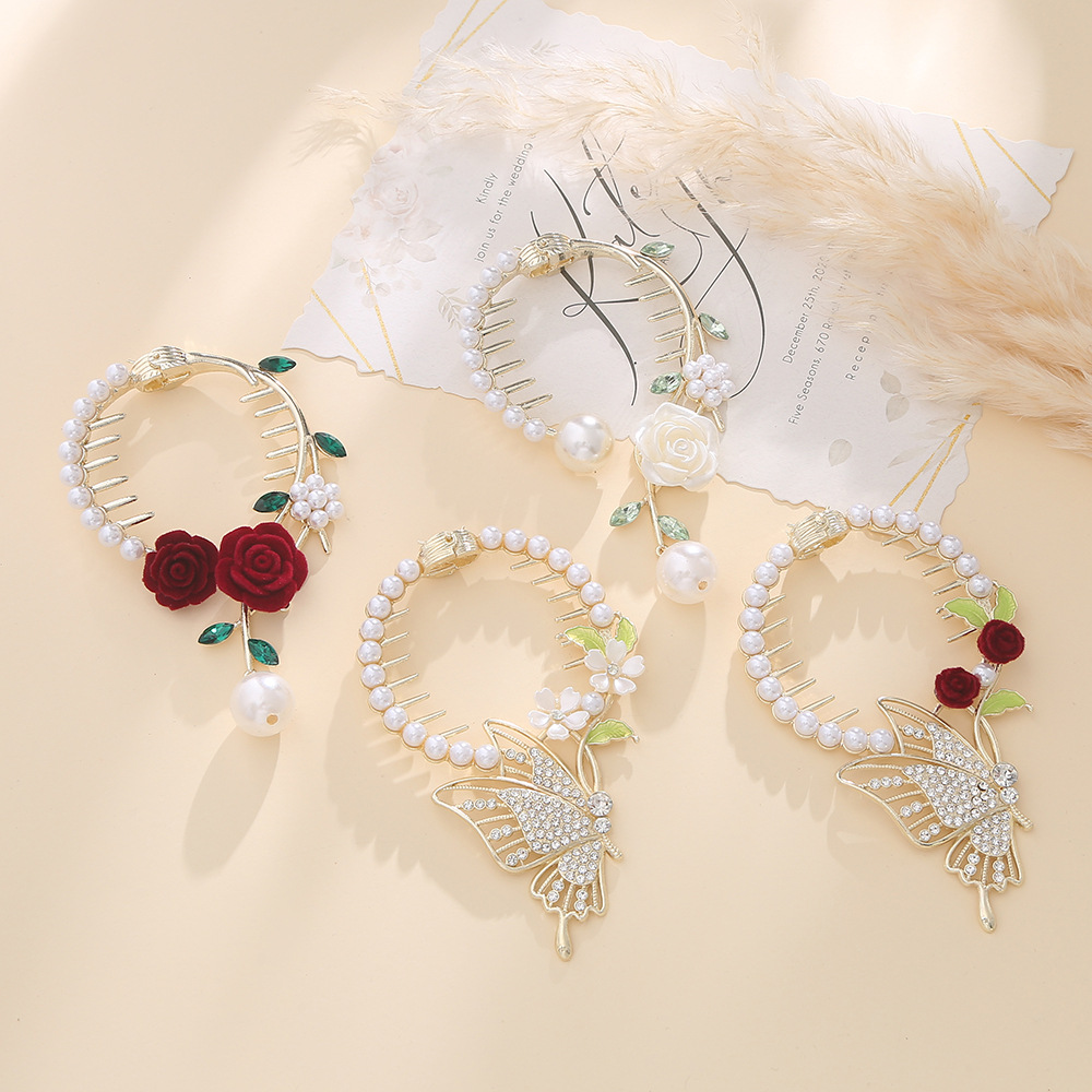 Ancient-style lily of the valley tassel hair clip headwear, forest-style super fairy bun hair clip, high-end bun hair buckle accessory pic 1