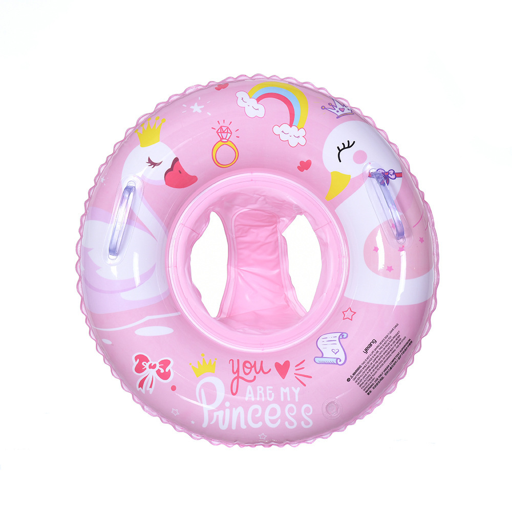 小红书同款卡通可爱宝宝游泳圈儿童带把手救生圈加厚充气小熊泳圈详情11