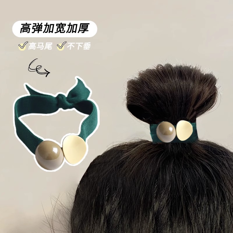 Wider hair band, high-end style, hair tie, feminine charm, rubber band, hair tie, low bun, hair accessory, hair tie pic 1