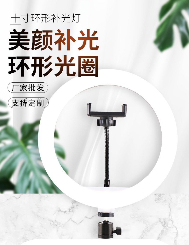 26cm Ringlight fill light, 10-inch selfie photography light, 10-inch circular beauty live streaming light pic 1