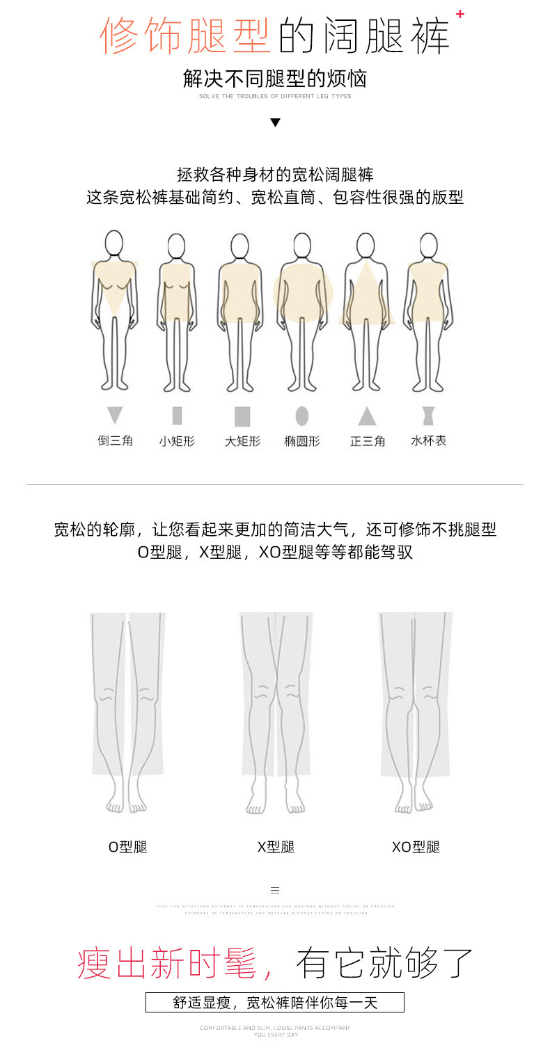 Wide-leg pants for women in 2021, high-waisted and slimming casual pants, spring and autumn Korean style letter loose straight-leg pants, long pants trend pic 6