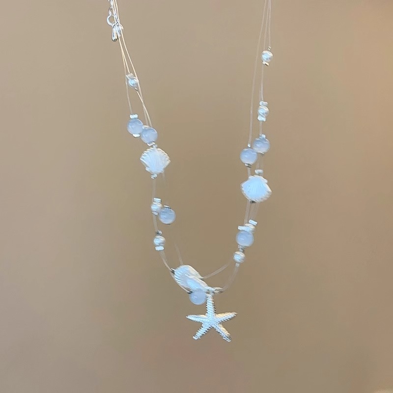 海边沙滩度假风贝壳轻奢项链ins小众设计感配饰编织绳甜美锁骨链详情33